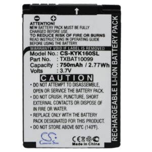 Kyocera Candid KX16 Dorado KX12 Dorado KX13 KX12 Replacement Battery 750mAh