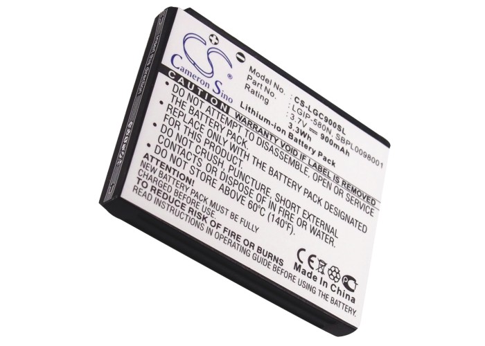 LG Arena GT950 Bliss UX-700 Replacement Battery 3.7V 900mAh