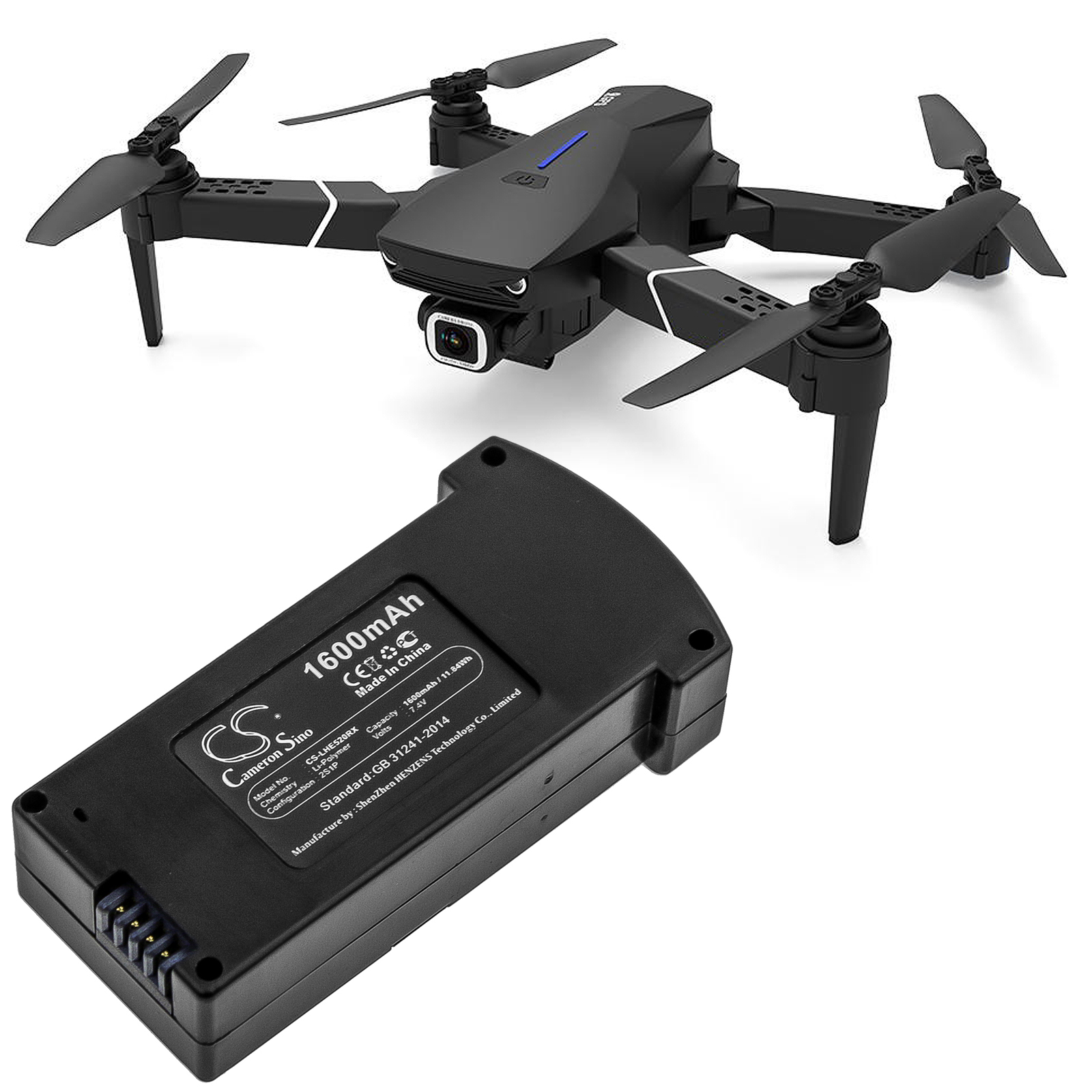Eachine E520 E520s 2594368 Drones Replacement Battery 1600mAh