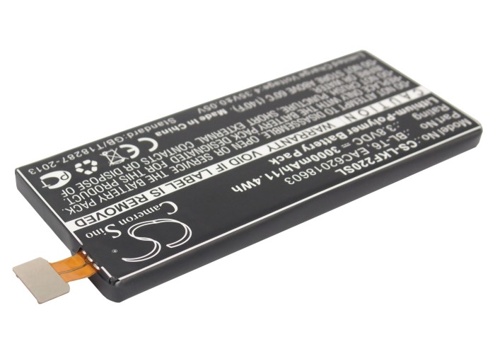 LG F220 F220K F220L F220S Optimus GK BL-T6 Replacement Battery 3000mAh