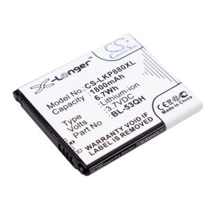 LG Escape F-160K F-160L F-160S F160K F160L H420 Replacement Battery 1800mAh