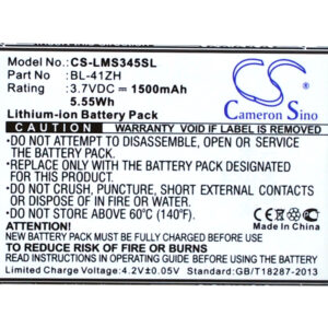 LG C40 Power D213 D290 Replacement Battery 3.7V 1500mAh