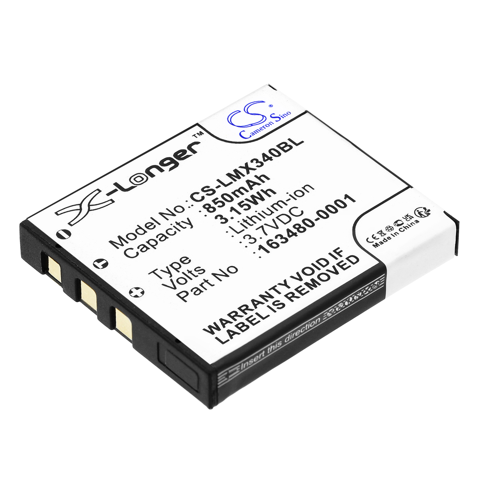 50129434-001FRE Honeywell Replacement Battery 3.7V 850mAh