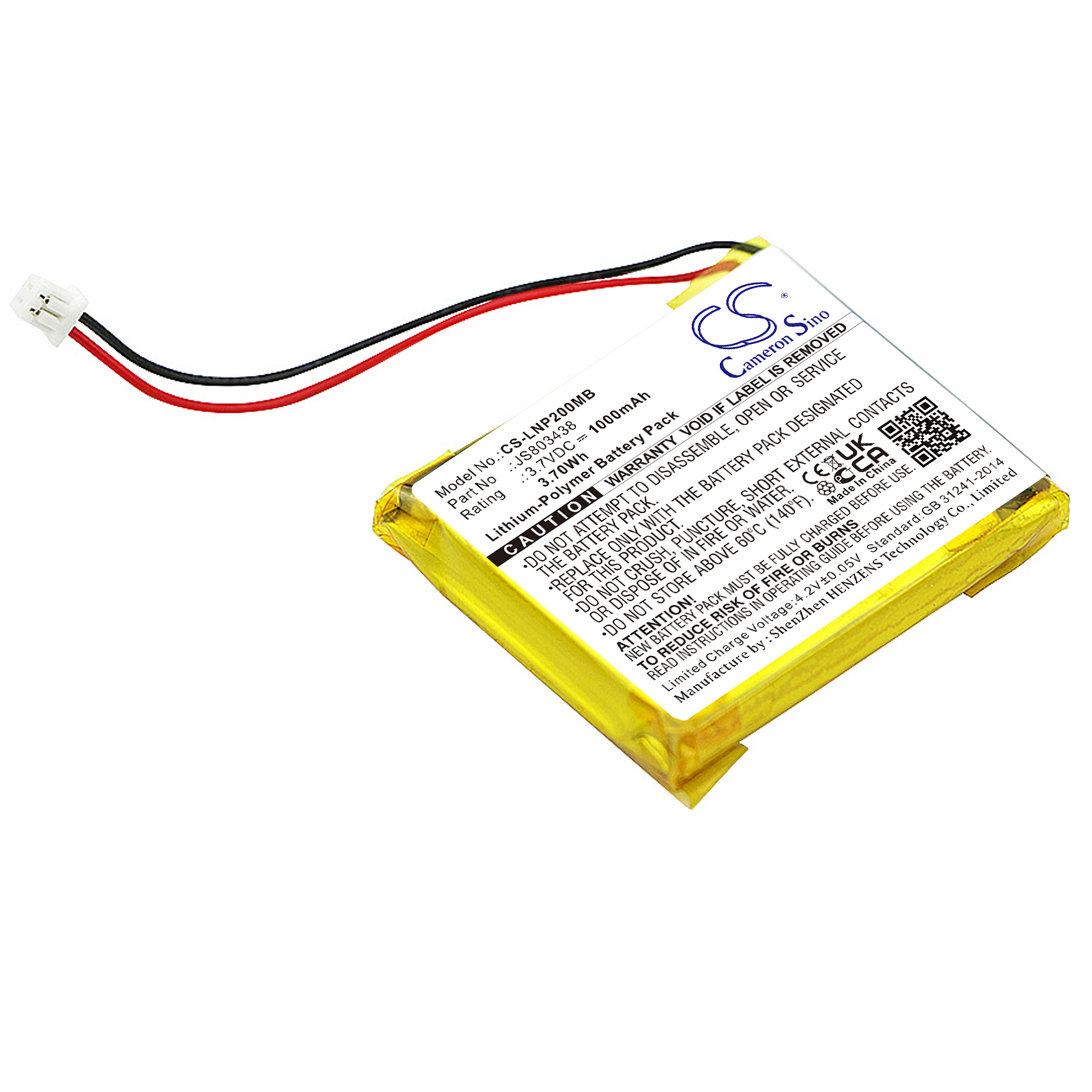 Luvion Platinum 2 JS803438 BabyPhone Replacement Battery 1000mAh