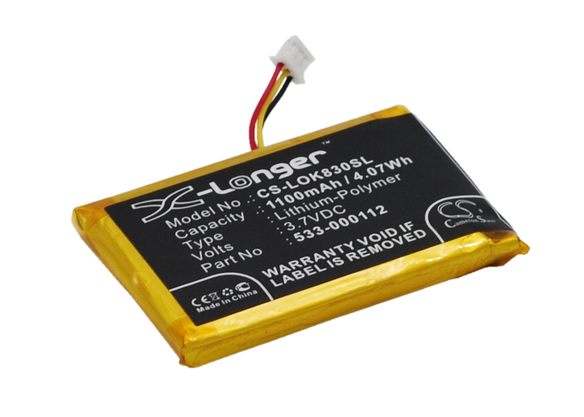 Logitech 533-000112 Replacement Battery 3.7V 1100mAh