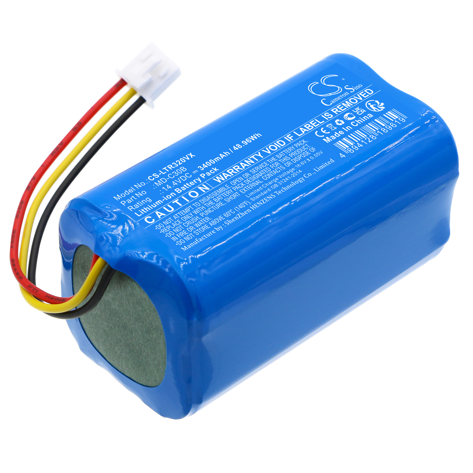 Blaupunkt 6.60.40.02-0 Vacuum Replacement Battery 3400mAh