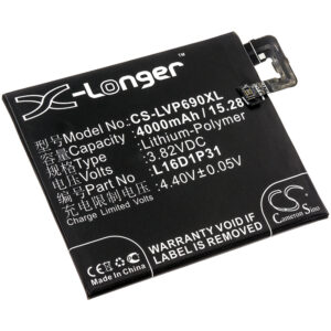 Lenovo PB2-690N Phab 2 Pro Phab2 Pro L16D1P31 Replacement Battery 4000mAh