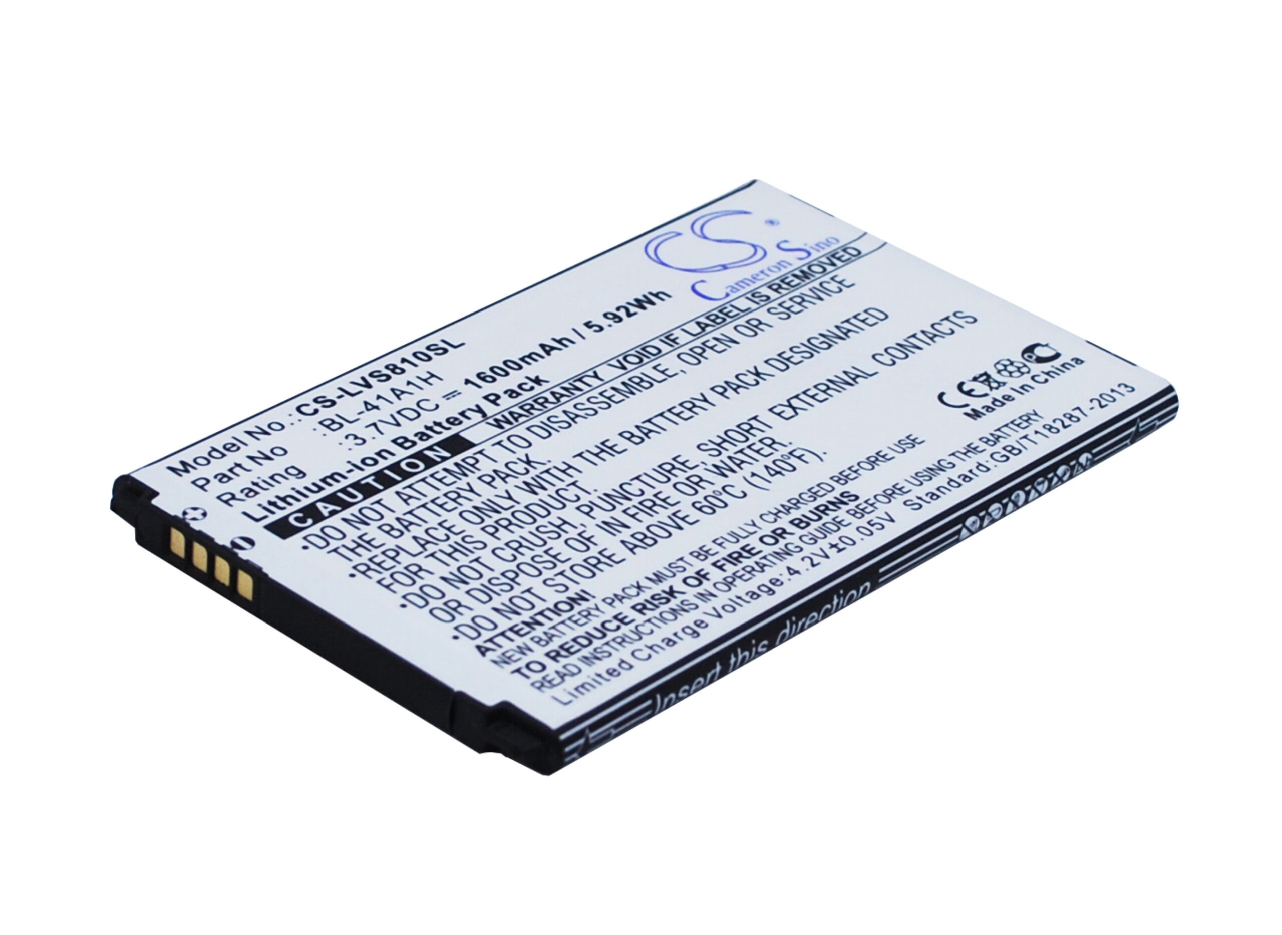 LG CZ2112LWR D390 Replacement Battery 3.7V 1600mAh