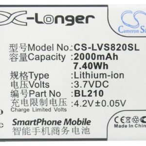 Lenovo A656 A658T A750e A766 A770E S650 S658t S820 Replacement Battery 2000mAh