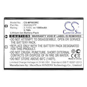 Acoustic Research ARRX18G Nevo C3 Nevo UEI-NEVO C3 Replacement Battery 1000mAh
