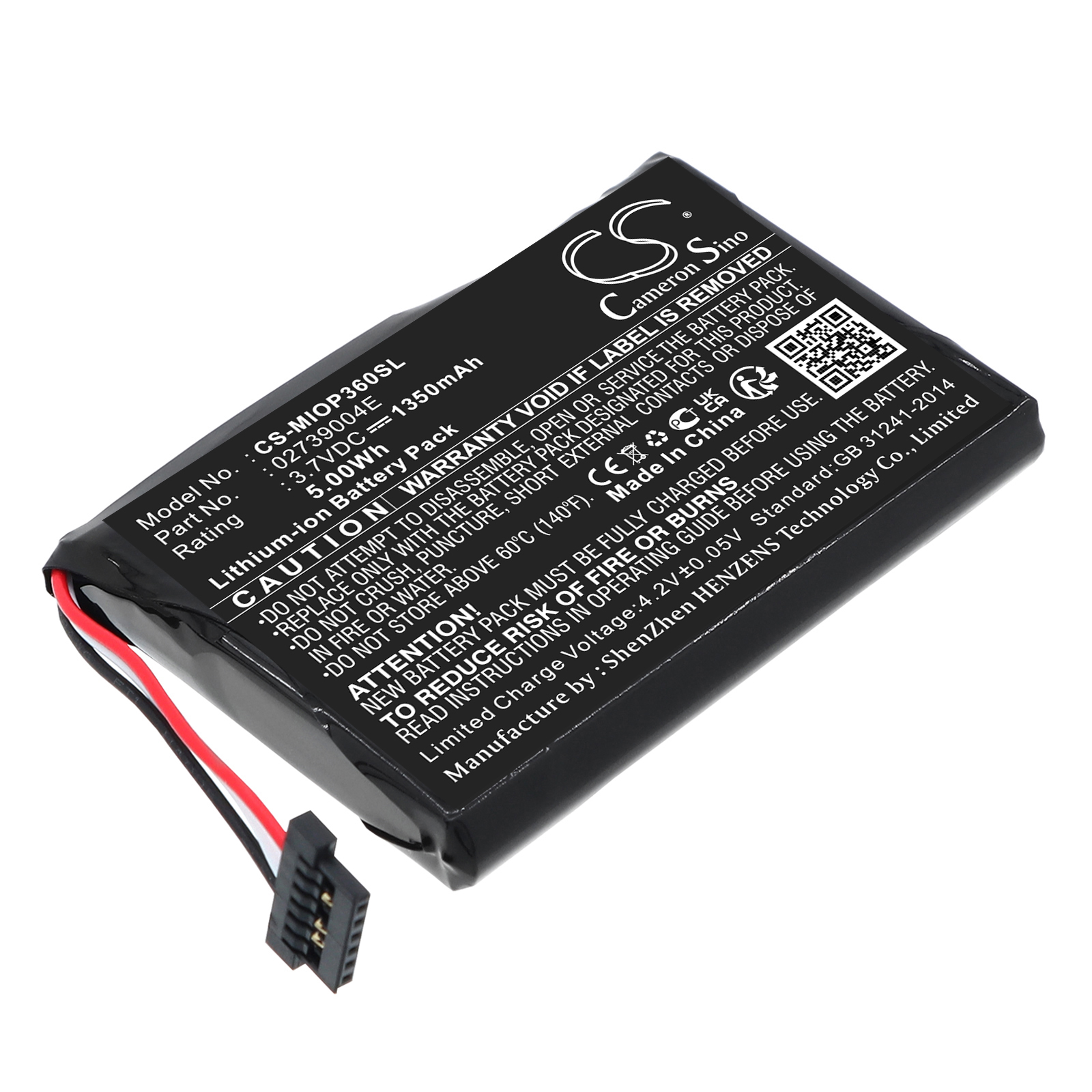 MICROMAXX MM95242 Replacement Battery 3.7V 1350mAh