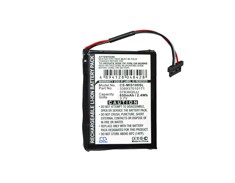 Navman Spirit S100 Replacement Battery 3.7V 650mAh