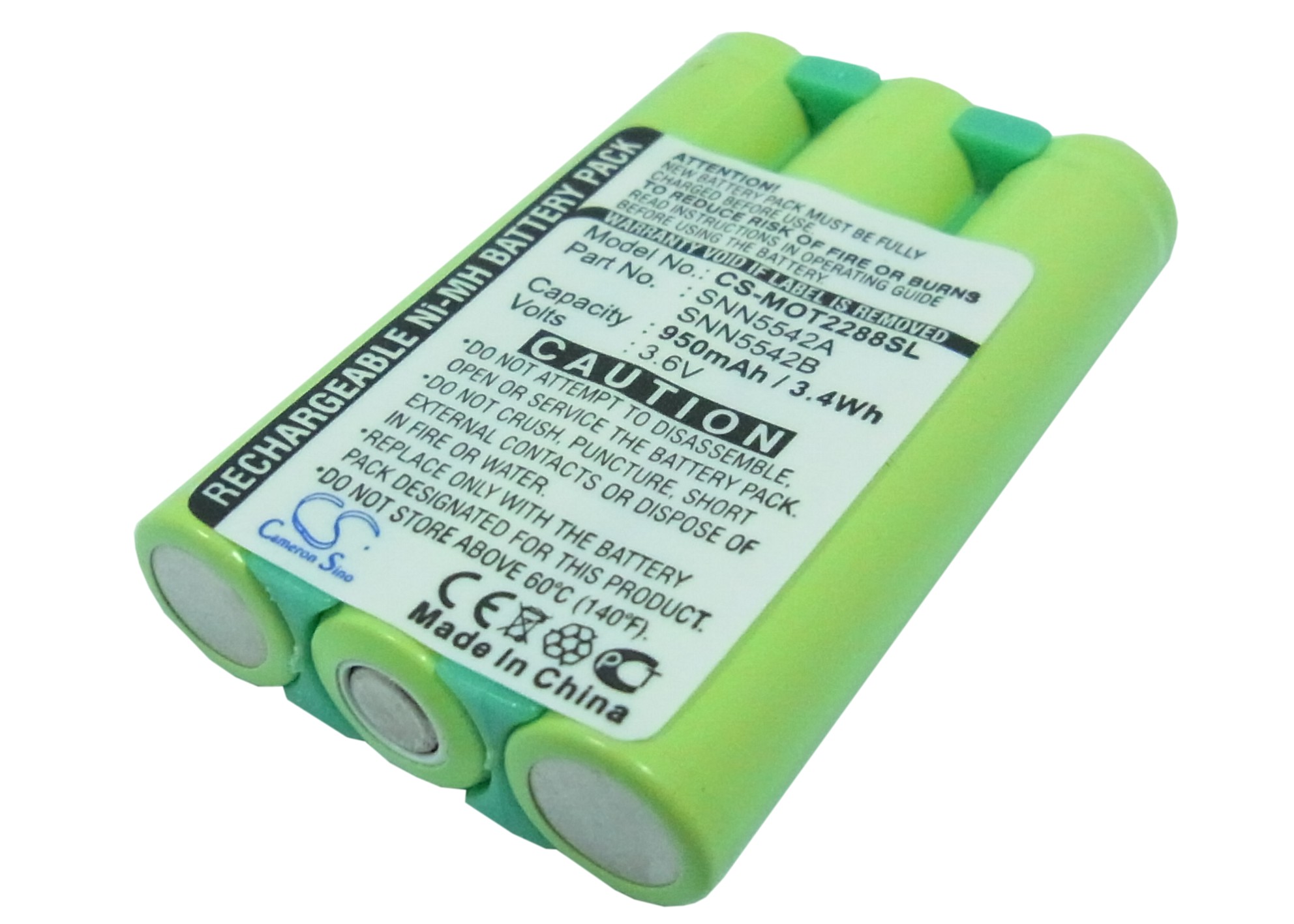 Motorola 2297 M2090 T2088 Replacement Battery 3.6V 800mAh