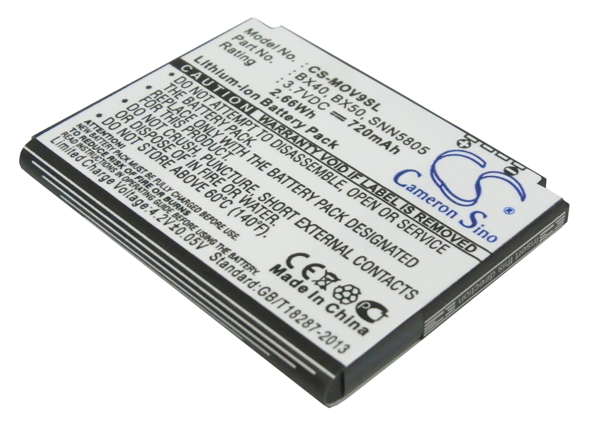 MOTOROLA BX40 Replacement Battery 3.7V 720mAh