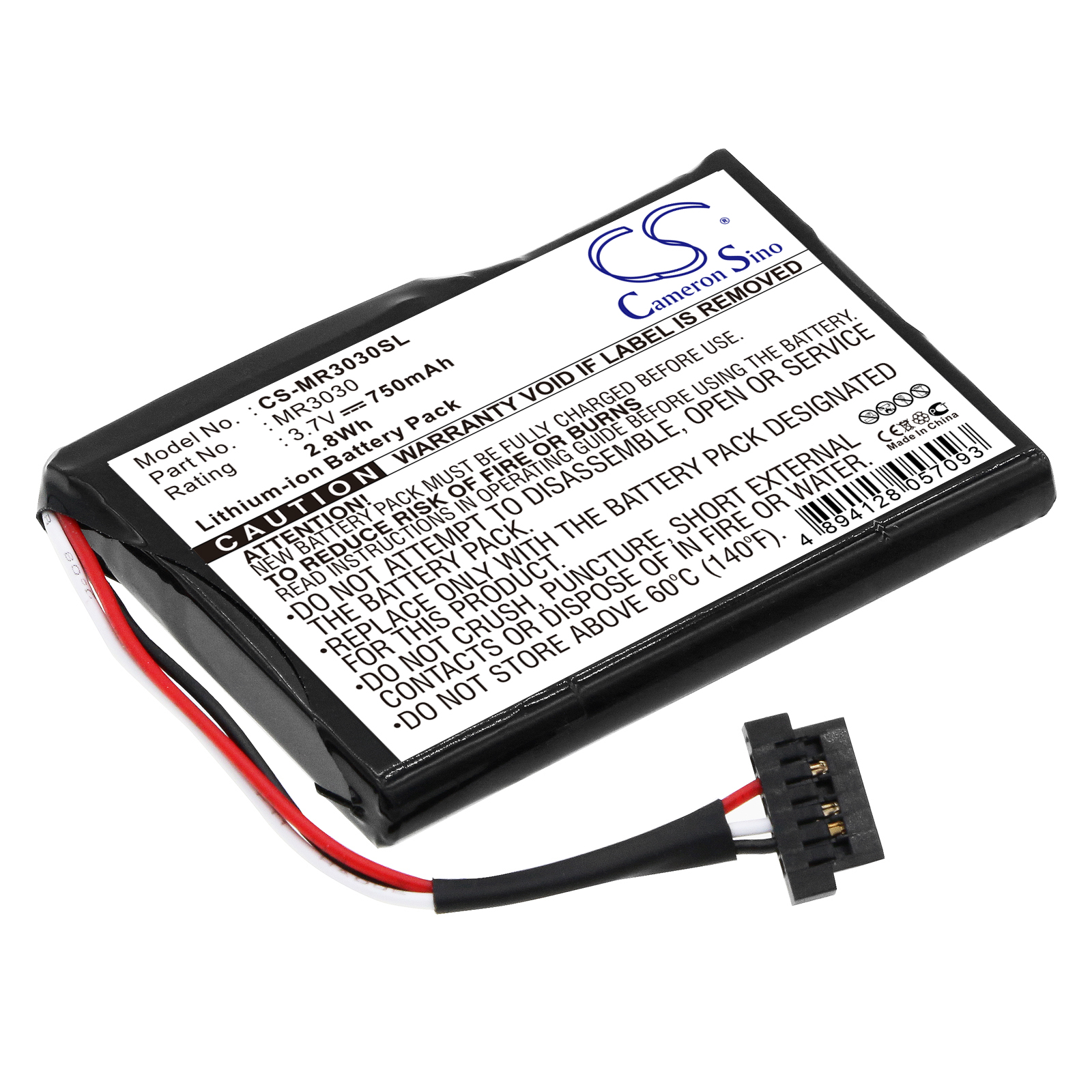 Magellan RoadMate 3030 MR3030 GPS/Navigator Replacement Battery 3.7V 750mAh