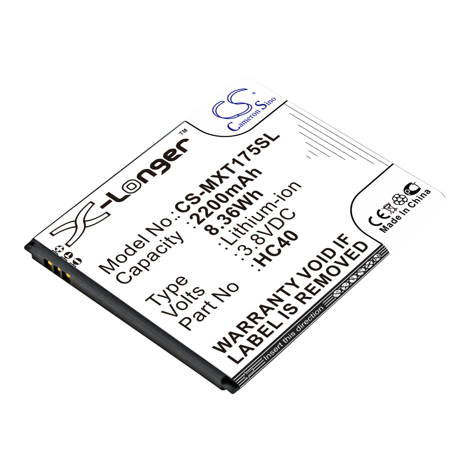 Motorola M2998 M2C63 Moto C Replacement Battery 3.8V 2200mAh