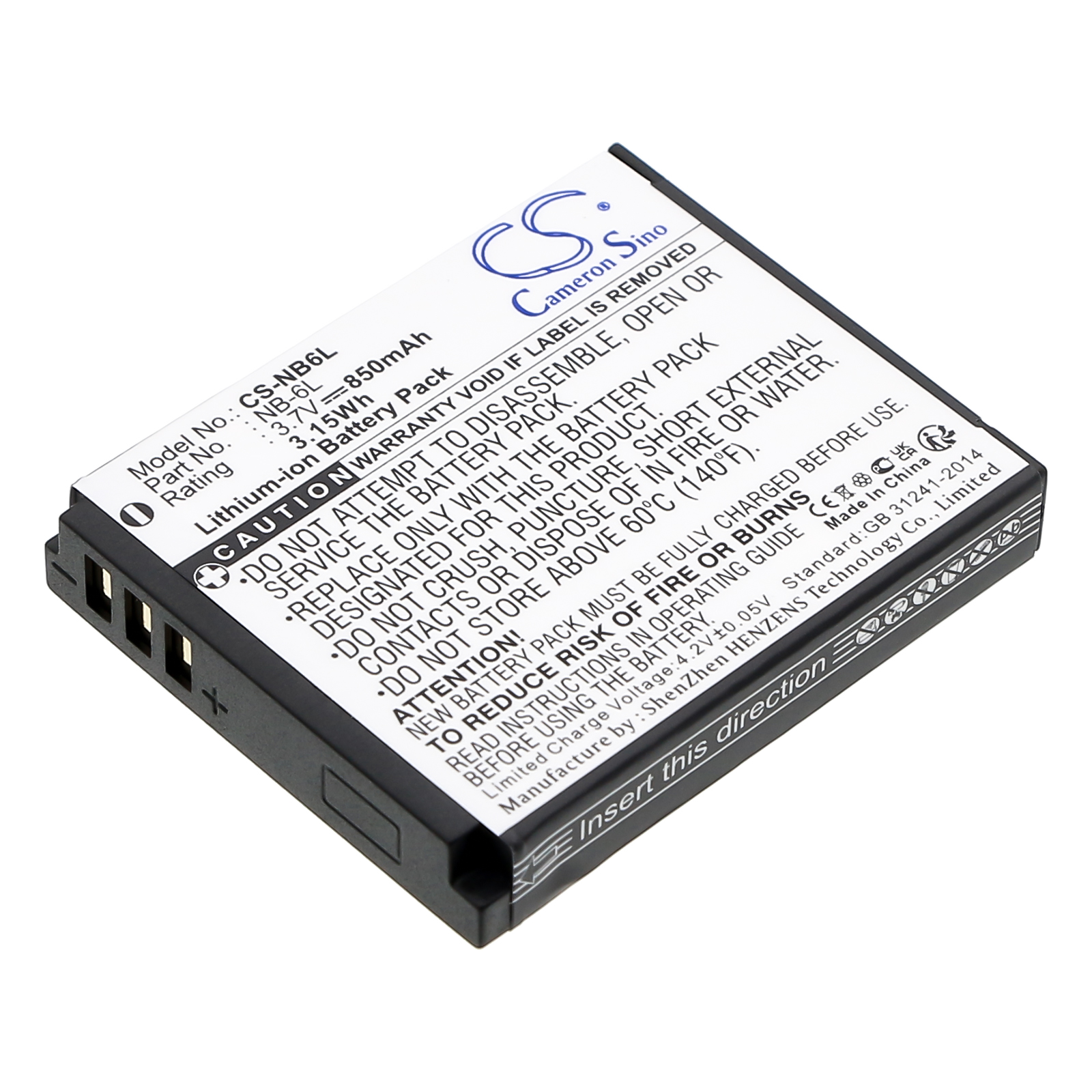 CANON IXUS 850 IS BATTERY Replacement Battery 3.7V 850mAh