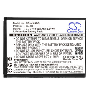 Alcatel One Touch S680 OT-S680 BLU Bar Q Replacement Battery 550mAh