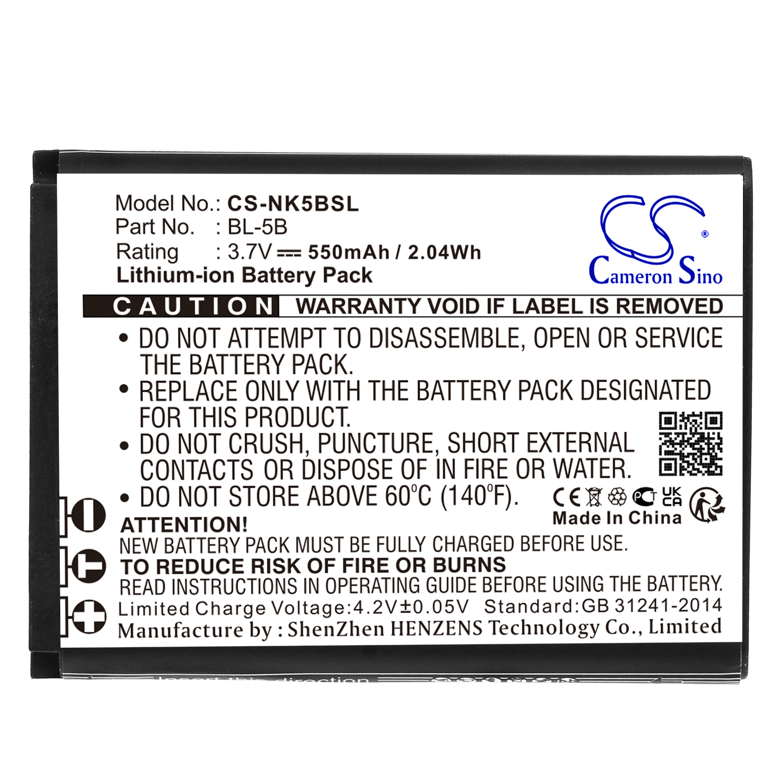 Alcatel One Touch S680 OT-S680 BLU Bar Q Replacement Battery 550mAh