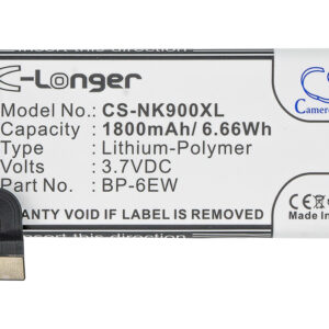 Nokia Lumia 900 BP-6EW Replacement Battery 3.7V 1800mAh