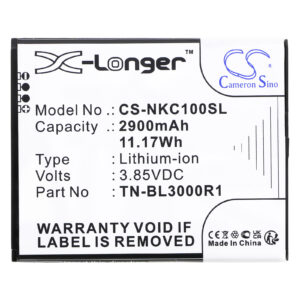 Nokia C100 N152DL TA-1520 Replacement Battery 3.85V 2900mAh
