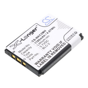 Nokia 1220 1221 1260 1261 Replacement Battery 3.7V 1100mAh