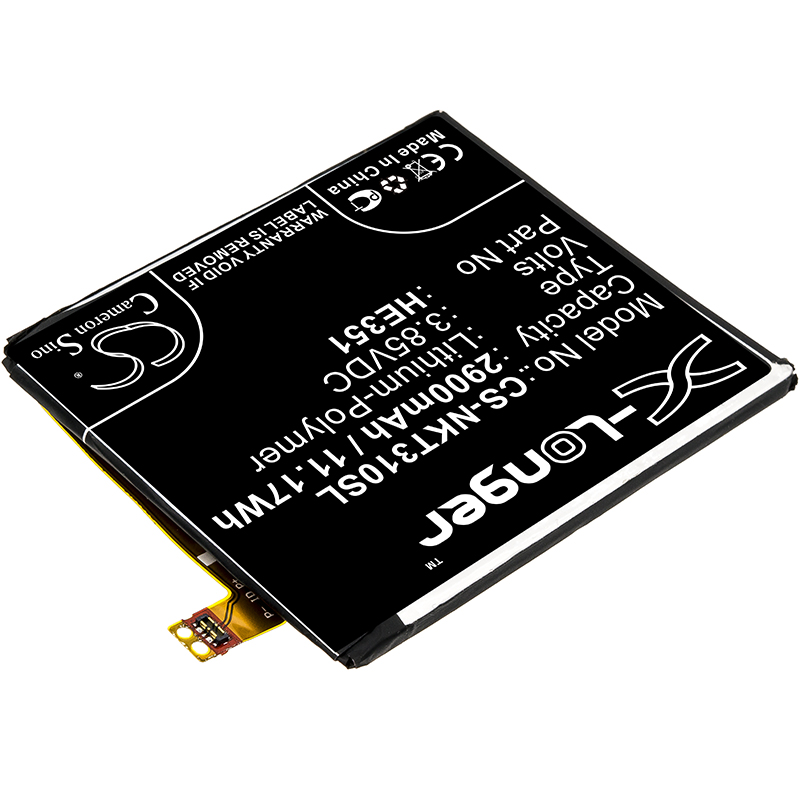 NOKIA 2900 Replacement Battery 3.85V 2900mAh