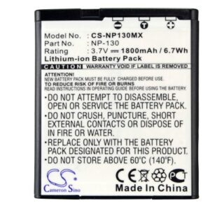 Casio EX-ZR100 Exilim EX-FC300S Exilim EX-H30 Replacement Battery 1800mAh