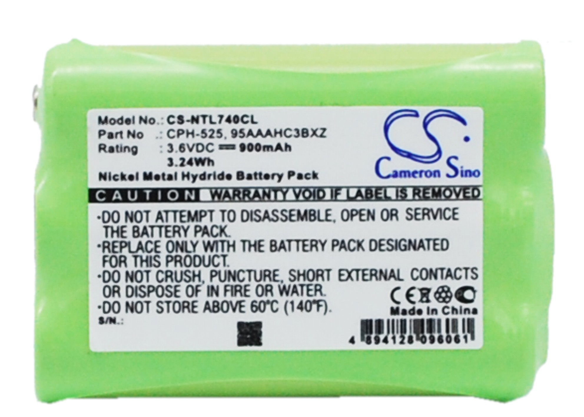 Nortel 81010 T7406E 95AAAHC3BX Replacement Battery 900mAh