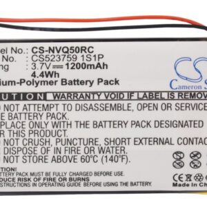 NEVO Q50 CS503759 1S1P Remote Control Replacement Battery 1200mAh