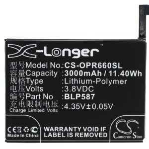 OPPO R6607 U3 BLP585 Mobile/SmartPhone Replacement Battery 3000mAh