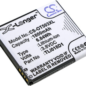 Alcatel One Touch Link Y858 One Touch Link Y858V Replacement Battery 1800mAh