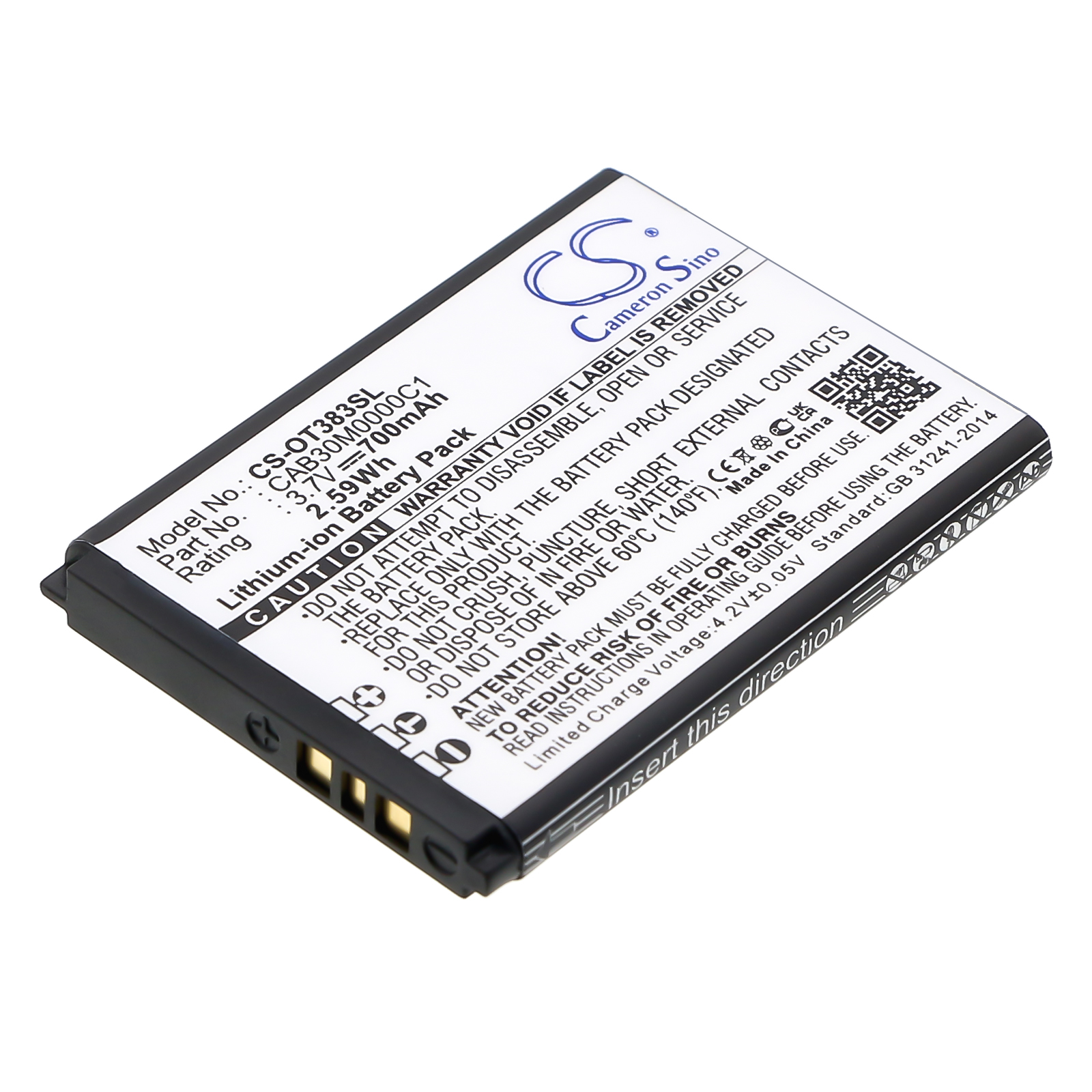 Alcatel GYARI One Touch -292 Replacement Battery 3.7V 600mAh