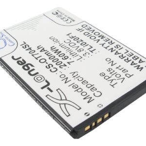 Alcatel 5044 Cameo X 5044R Replacement Battery 3.8V 2000mAh
