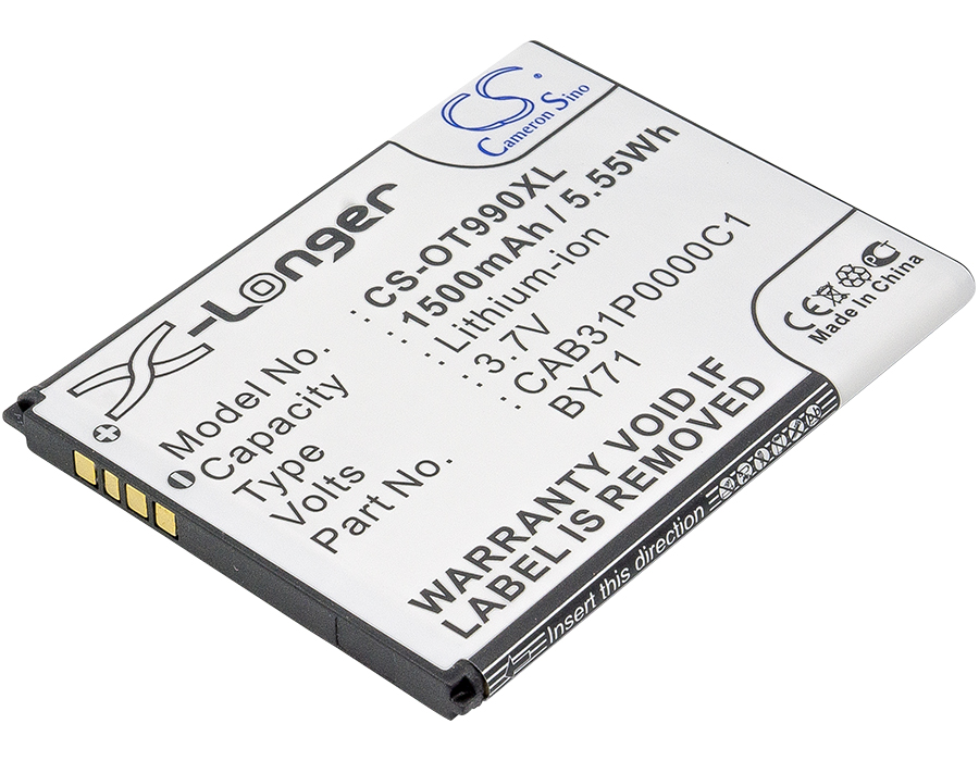 Alcatel One Touc POP Replacement Battery 3.7V 1500mAh