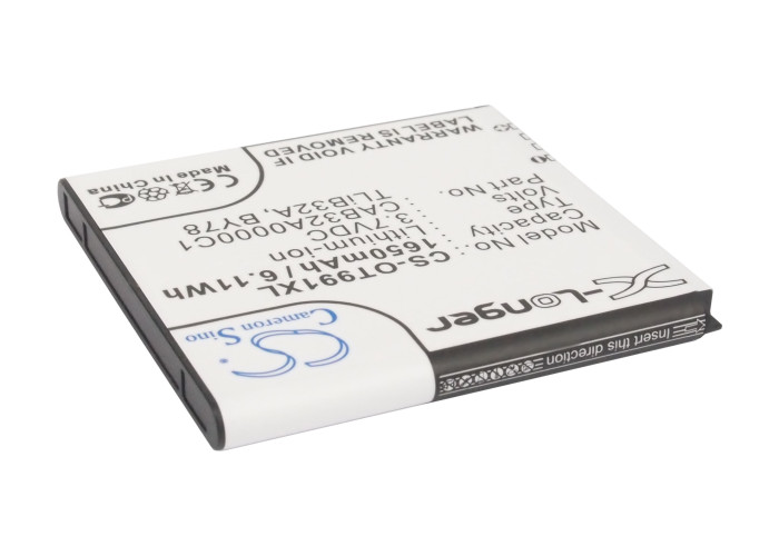 Alcatel One Touch 6010 Replacement Battery 3.7V 1650mAh