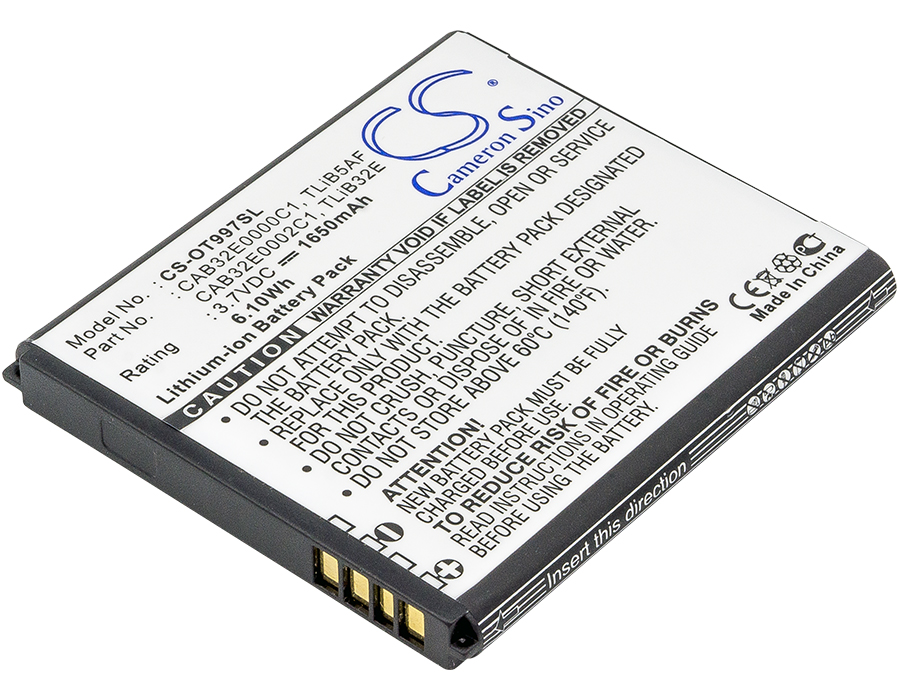 Alcatel Linkzone 41 Replacement Battery 3.7V 1650mAh