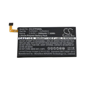 Alcatel One Touch Allure One Touch Fierce 4 Replacement Battery 2000mAh