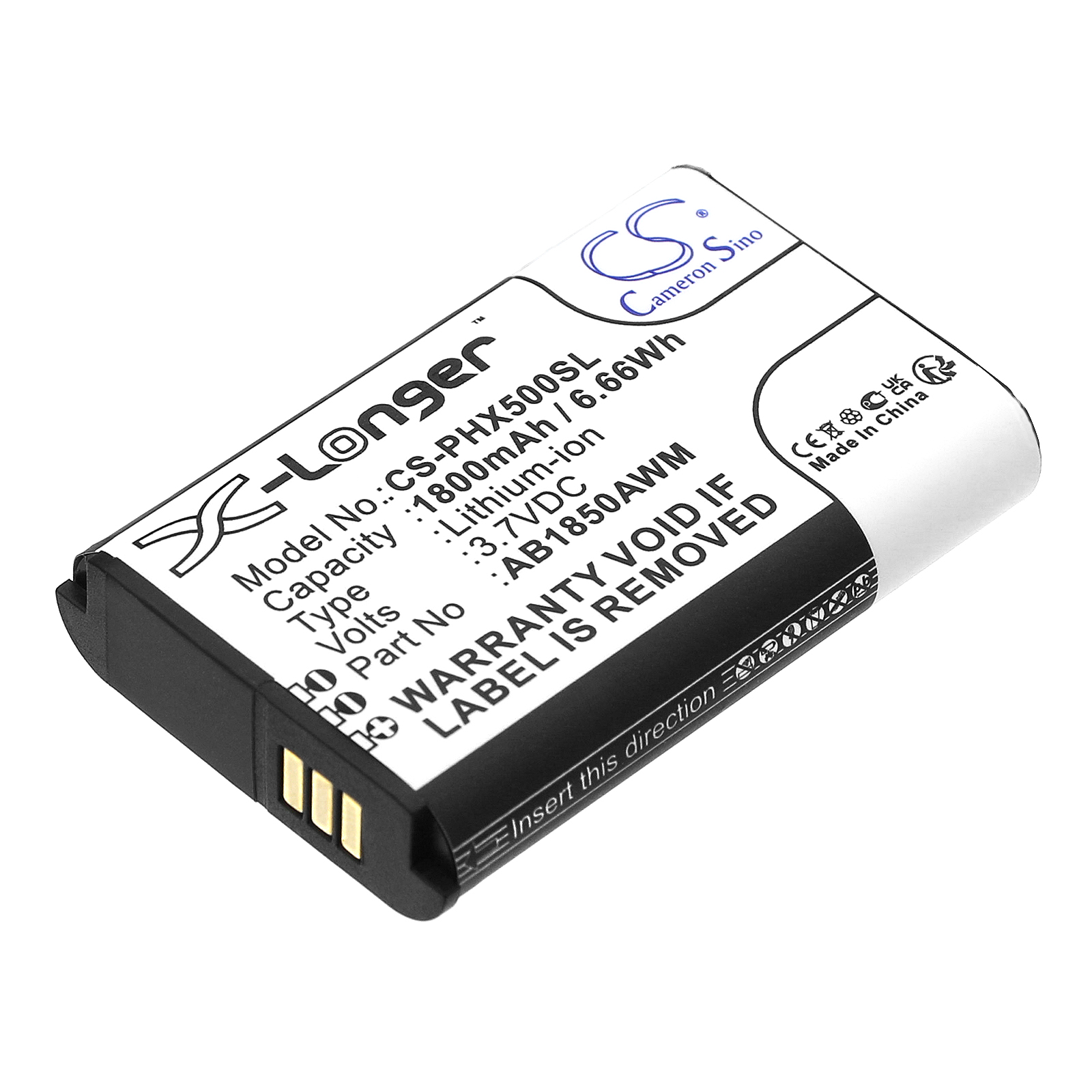 Philips AB1720AWM AB1790AWM Replacement Battery 3.7V 1800mAh
