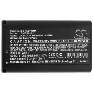 Panasonic Lumix DC-S1 Lumix DC-S1R Lumix S1 Replacement Battery 3400mAh