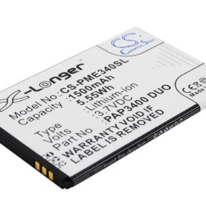 Prestigio MultiPhone 3400 Duo PAP3400 DUO Replacement Battery 1500mAh