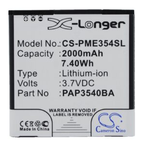 Prestigio MultiPhone 3540 Duo PAP3540 DUO Replacement Battery 2000mAh