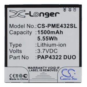 Prestigio MultiPhone 4322 Duo PAP4322 DUO Replacement Battery 1500mAh