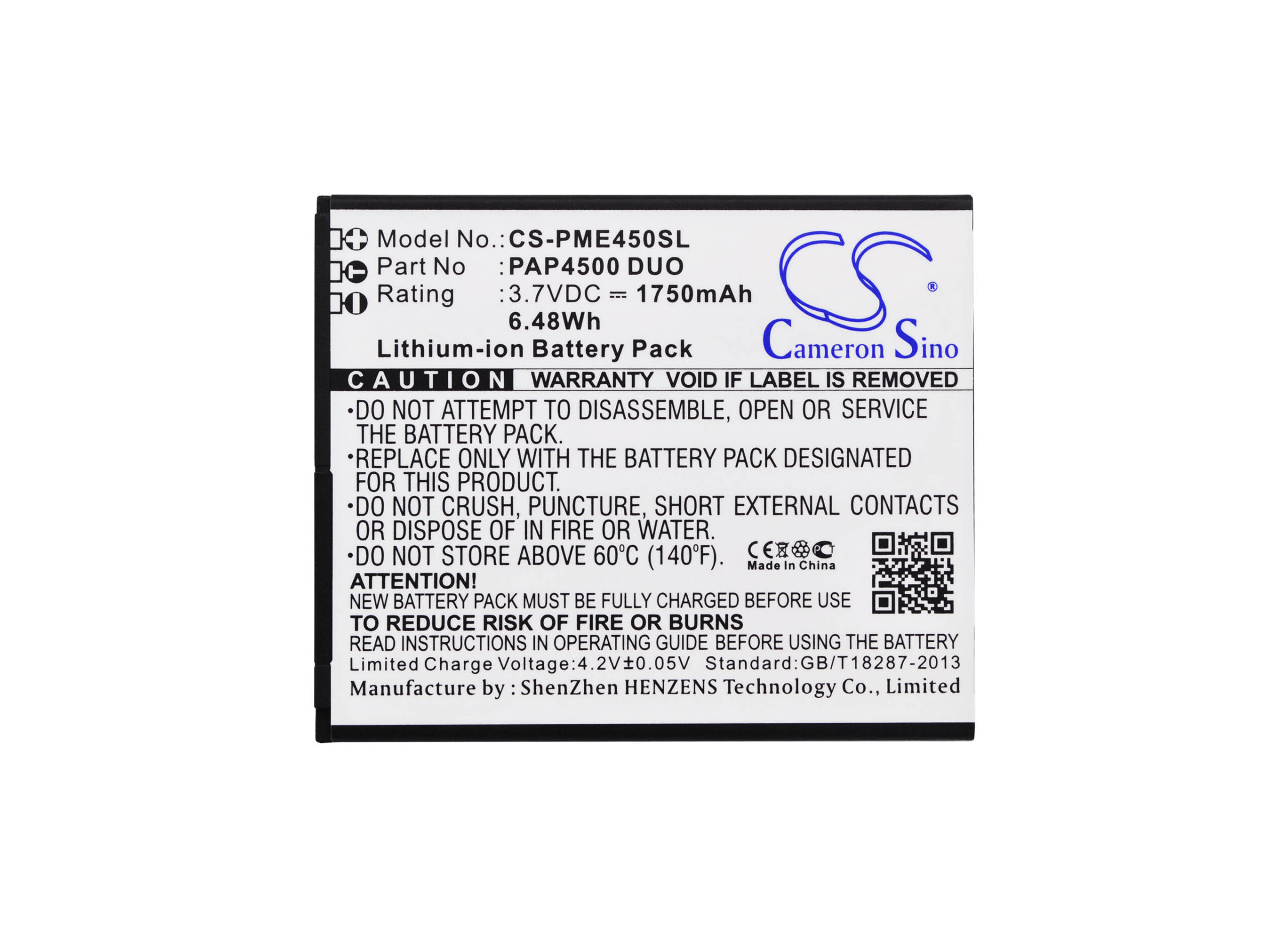 Prestigio MultiPhone 4500 Duo PAP4500 DUO Replacement Battery 1750mAh