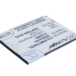 Prestigio MultiPhone 7600 Duo PAP7600 DUO Replacement Battery 2500mAh