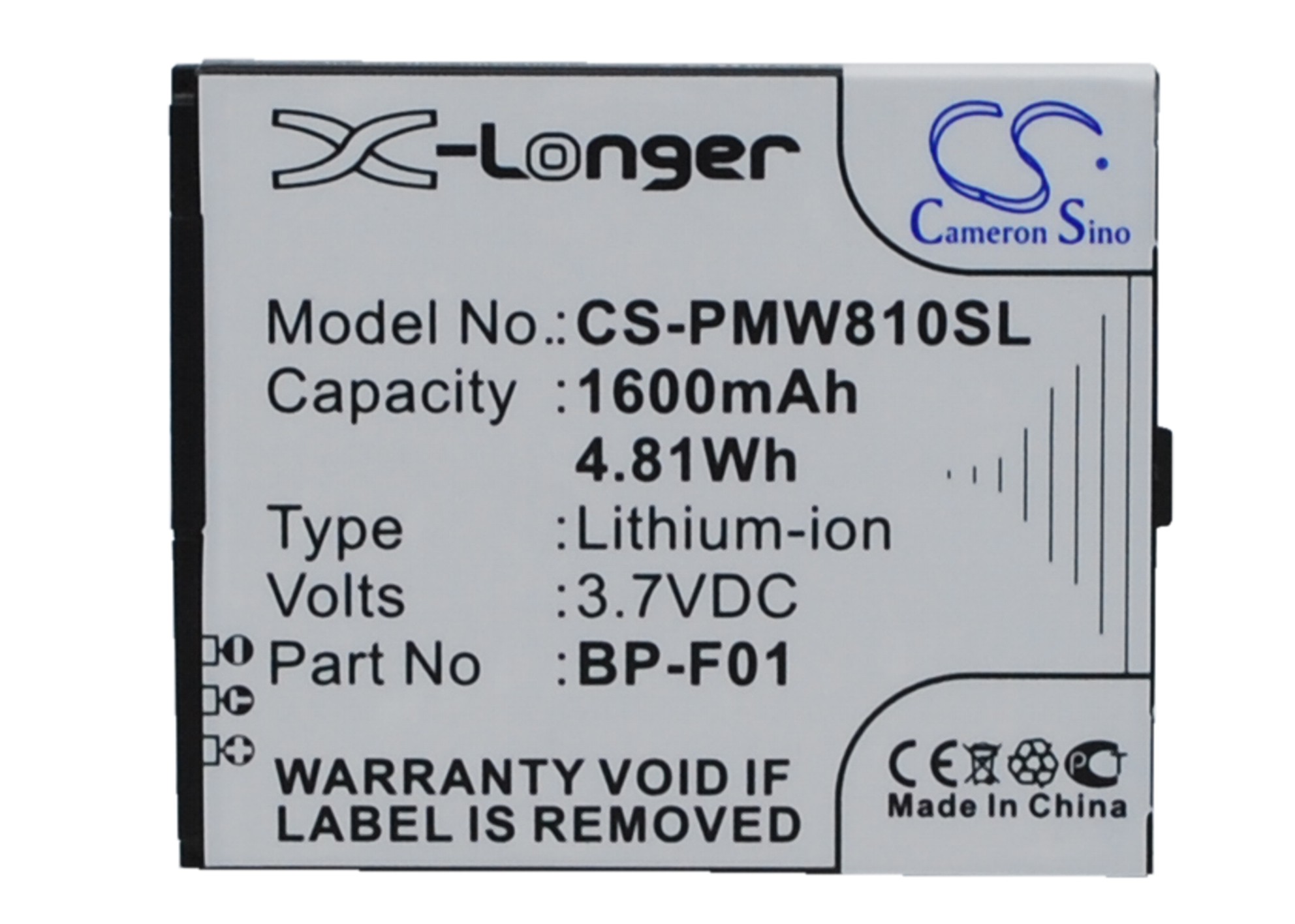 PHICOMM FWS610 FWS810 BP-F01 Mobile/SmartPhone Replacement Battery 1300mAh