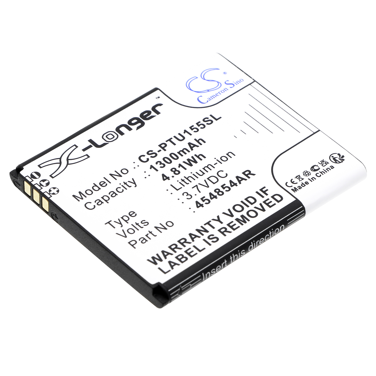 Panasonic KX-TU150 KX-TU155 Replacement Battery 3.7V 1300mAh