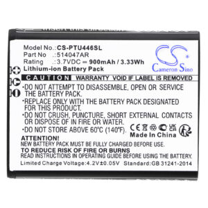 Panasonic KX-TU400 EXG Replacement Battery 3.7V 900mAh