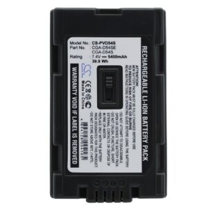 Panasonic AG-AC-90 AG-AC90 AG-DVC15 AG-DVC180A Replacement Battery 5400mAh
