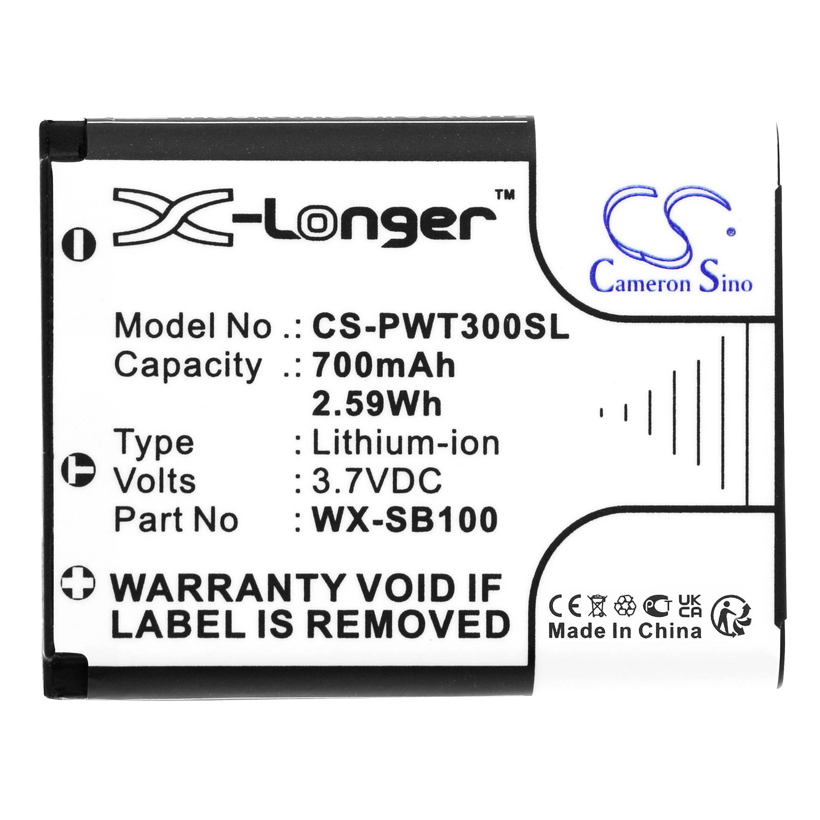 Panasonic WX-SB100 Headset Replacement Battery 3.7V 700mAh